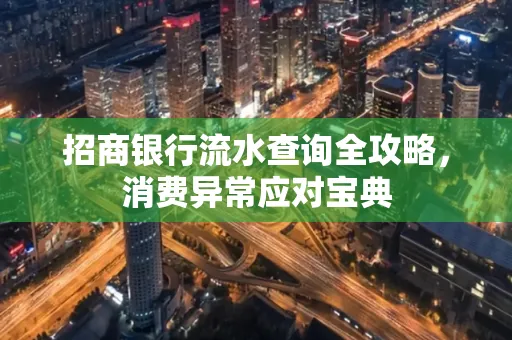招商银行流水查询全攻略,消费异常应对宝典