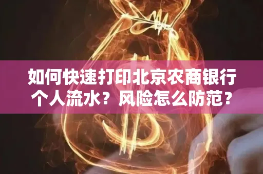 如何快速打印北京农商银行个人流水?风险怎么防范?