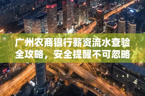 广州农商银行薪资流水查验全攻略,安全提醒不可忽略