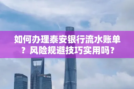 如何办理泰安银行流水账单?风险规避技巧实用吗?