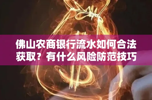 佛山农商银行流水如何合法获取?有什么风险防范技巧?