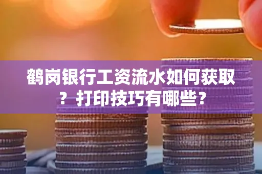鹤岗银行工资流水如何获取？打印技巧有哪些？