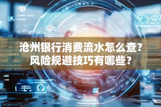 沧州银行消费流水怎么查?风险规避技巧有哪些?
