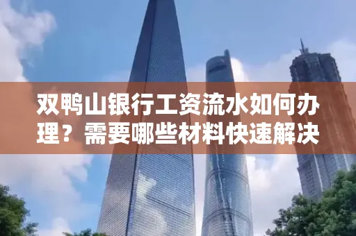 双鸭山银行工资流水如何办理？需要哪些材料快速解决