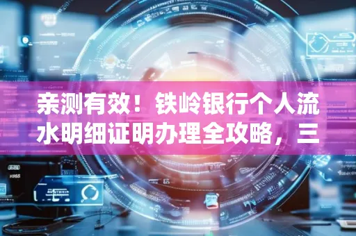 亲测有效!铁岭银行个人流水明细证明办理全攻略,三天拿证不绕路