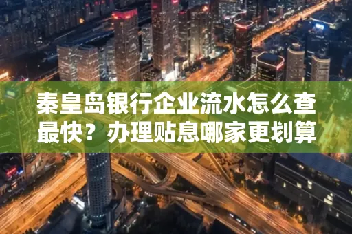 秦皇岛银行企业流水怎么查最快?办理贴息哪家更划算?
