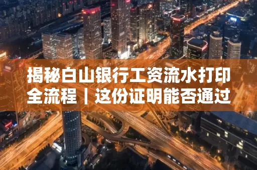 揭秘白山银行工资流水打印全流程|这份证明能否通过审核?