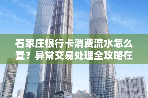 石家庄银行卡消费流水怎么查?异常交易处理全攻略在这里!