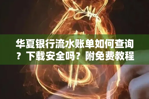 华夏银行流水账单如何查询？下载安全吗？附免费教程