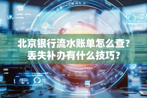 北京银行流水账单怎么查?丢失补办有什么技巧?