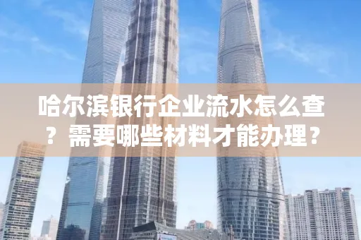 哈尔滨银行企业流水怎么查?需要哪些材料才能办理?