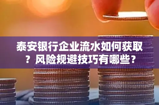 泰安银行企业流水如何获取？风险规避技巧有哪些？
