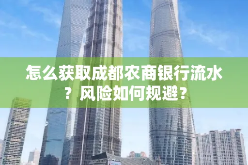 怎么获取成都农商银行流水？风险如何规避？